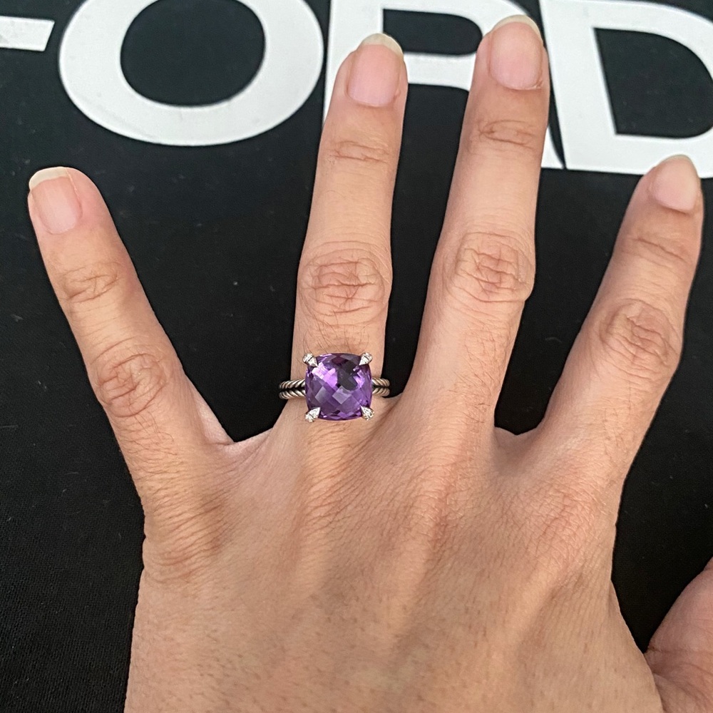 SOLD‼️DAVID YURMAN CHATELAINE RING AMETHYST - Picture 5 of 8